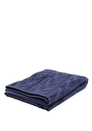 Moncler Monogram beach towel - Blue