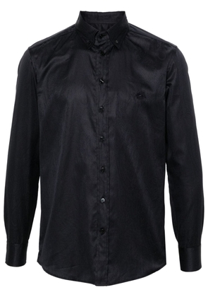 ETRO Pegaso-embroidered paisley-print shirt - Black