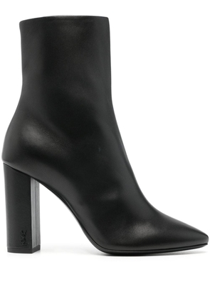 Saint Laurent Lou 95mm leather boots - Black