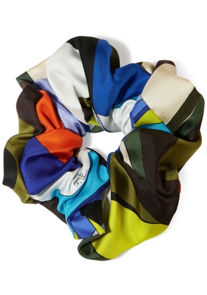 PUCCI abstract-pattern silk scrunchie - White