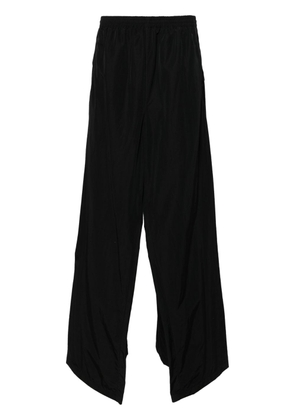 Balenciaga drawstring-waist wide-leg trousers - Black