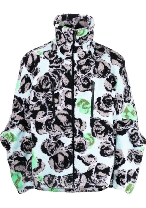 Natasha Zinko floral-print oversize fleece jacket - Multicolour