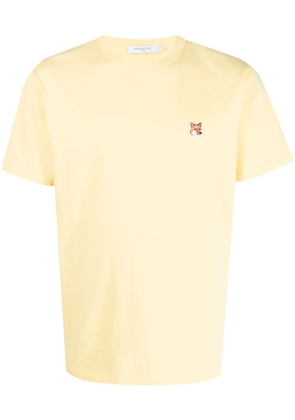 Maison Kitsuné chest logo-patch detail T-shirt - Yellow
