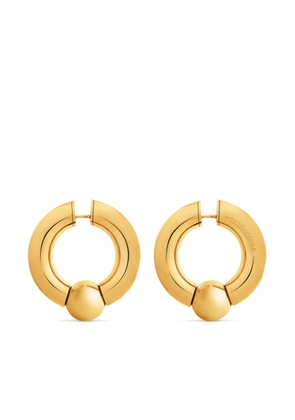 Balenciaga Mega logo-engraved earrings - Gold