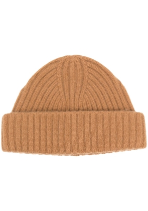 TOTEME ribbed-knit cashmere beanie - Brown