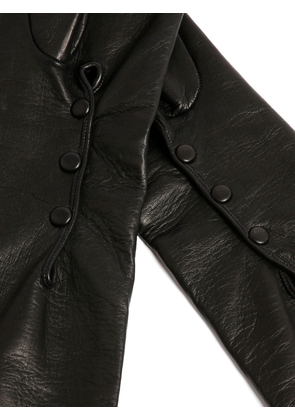 ERDEM long leather gloves - Black