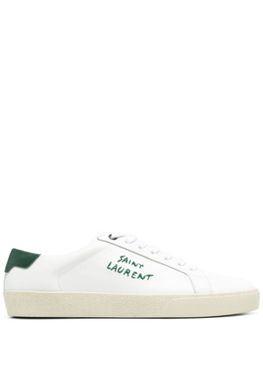 Saint Laurent logo-print low-top sneakers - White