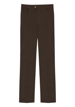Saint Laurent straight-leg cotton trousers - Brown
