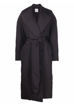 TOTEME padded belted coat - Black