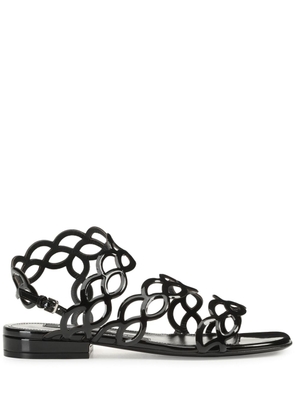 Sergio Rossi sr Mermaid leather sandals - Black