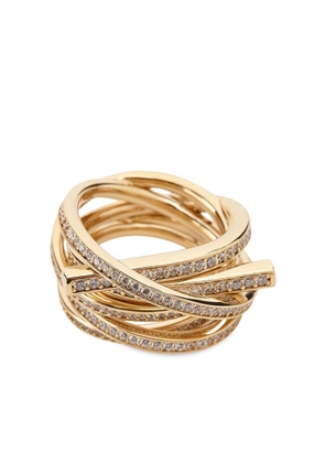 Ferragamo Gancini crystal-embellished ring - Gold
