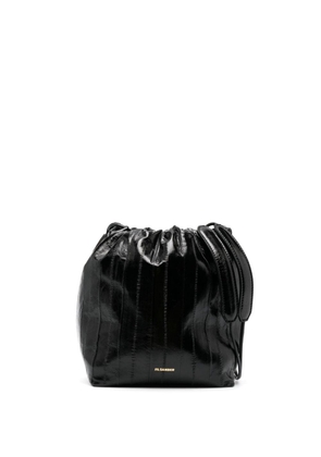 Jil Sander logo-print bucket bag - Black