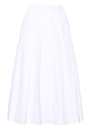 Fabiana Filippi high-wiast pleated midi skirt - White