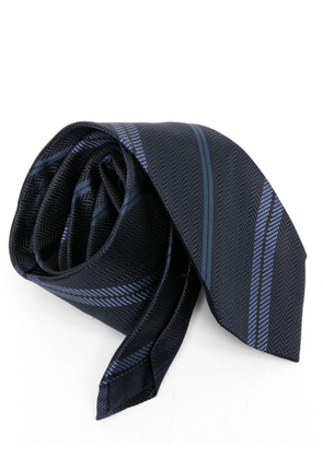 TOM FORD striped-jacquard silk tie - Blue