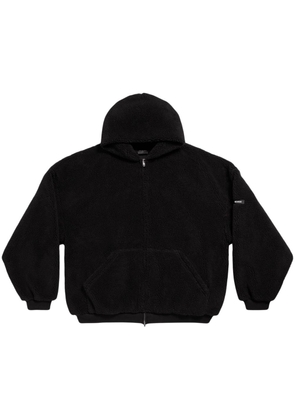 Balenciaga fleece zip-up hoodie - Black