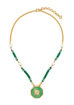 Casablanca tennis-pendant chain necklace - Gold