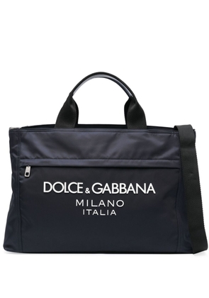 Dolce & Gabbana raised logo holdall - Blue