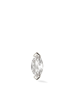 Lark & Berry 14kt white gold Veto sapphire earring - Silver