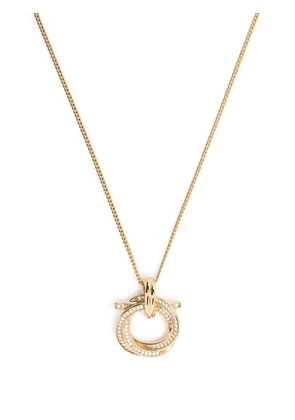 Ferragamo crystal-embellished pendant necklace - Gold