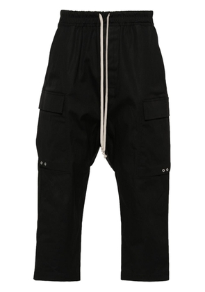 Rick Owens cropped drop-crotch trousers - Black