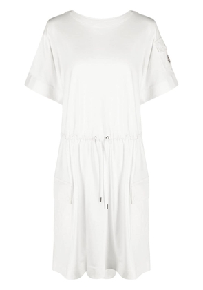 Moncler drawstring-waist T-shirt dress - White