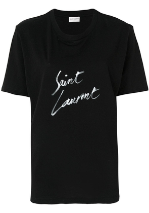 Saint Laurent signature crew-neck T-shirt - Black
