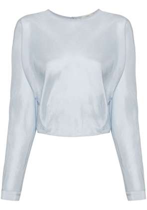 Forte Forte silk cropped T-shirt - Blue