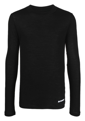 Jil Sander logo-print long-sleeve T-shirt - Black