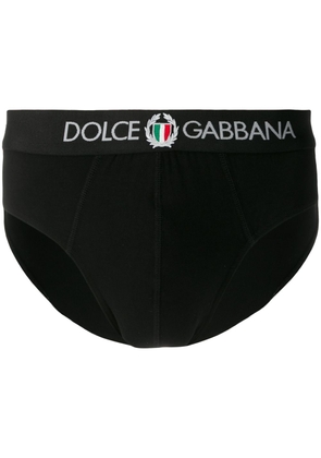 Dolce & Gabbana logo embroidered briefs - Black
