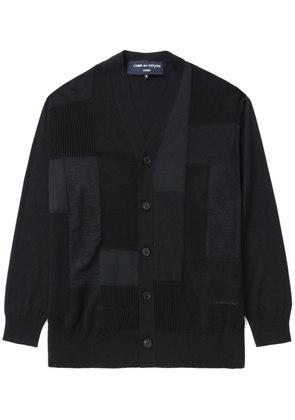 Comme des Garçons Homme patchwork cotton-blend cardigan - Black