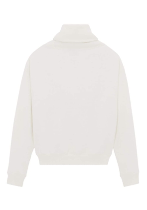 Saint Laurent shawl-collar cotton sweatshirt - White