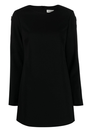 Simkhai appliqué-detail long-sleeve minidress - Black