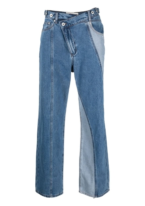 Feng Chen Wang deconstructed-design denim jeans - Blue