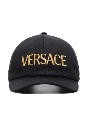 Versace embroidered-logo cotton cap - Black