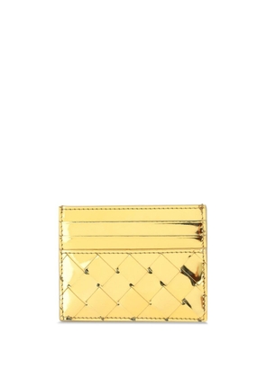 Bottega Veneta Intrecciato leather cardholder - Gold