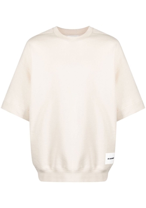 Jil Sander short-sleeve cotton sweatshirt - Neutrals
