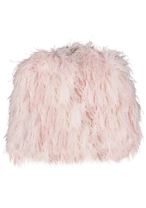 Dolce & Gabbana feather-detail cropped jacket - Pink