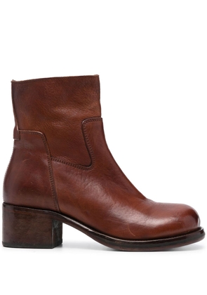 Moma Tronchetto leather ankle boots - Brown