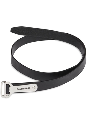 Balenciaga engraved-logo belt - Black