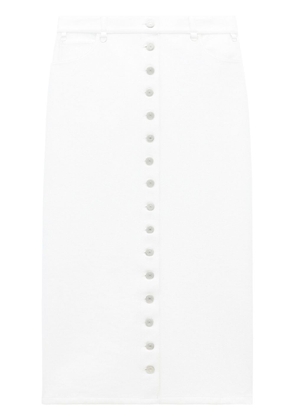 Courrèges vinyl-finish midi skirt - White