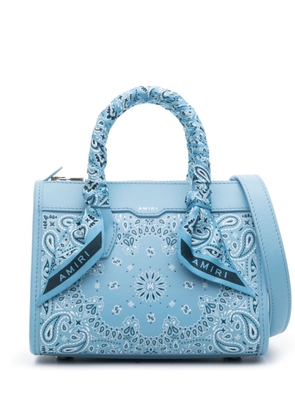 AMIRI mini Bandana leather tote bag - Blue