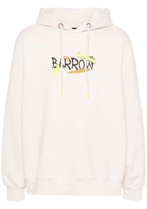 BARROW logo-print cotton hoodie - Neutrals
