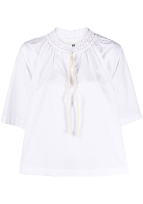 Jil Sander tie-neck cotton blouse - White