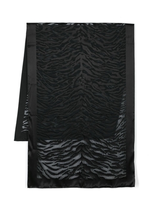 Saint Laurent animal-print satin scarf - Black
