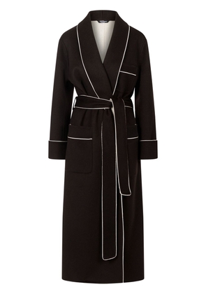 Dolce & Gabbana belted wool-cashmere coat - Black
