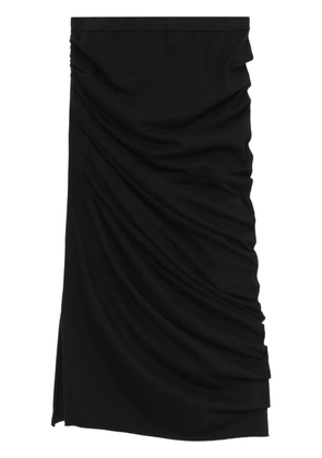 Rick Owens DRKSHDW ruched jersey pencil skirt - Black