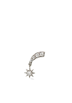 Lark & Berry 14kt white gold Starburst diamond stud earring - Silver