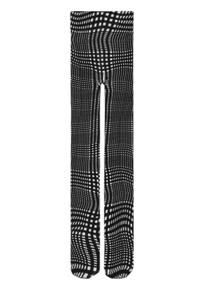 Burberry warped houndstooth-print tights - Black