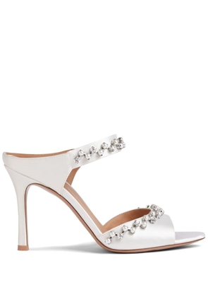 Malone Souliers Tala 90mm satin sandals - White