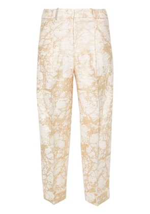 Peserico jacquard cropped trousers - Gold